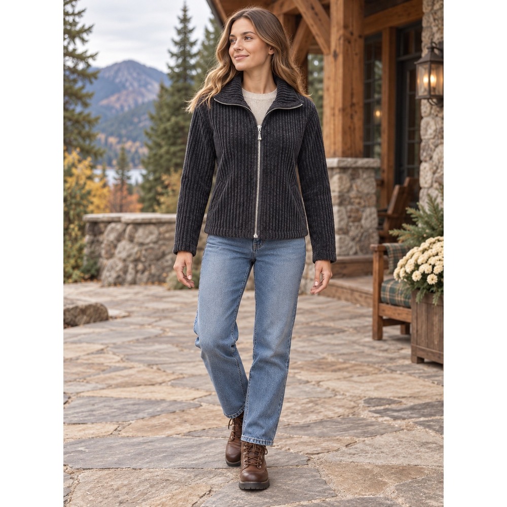 Woolrich Womens Wide Wale Black Corduroy Jacket Size S Layering Gorpcore Cotton